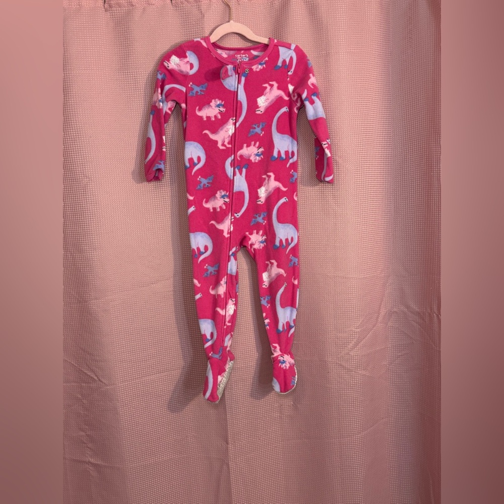 Carter's Pink Dinosaur Footie One Piece